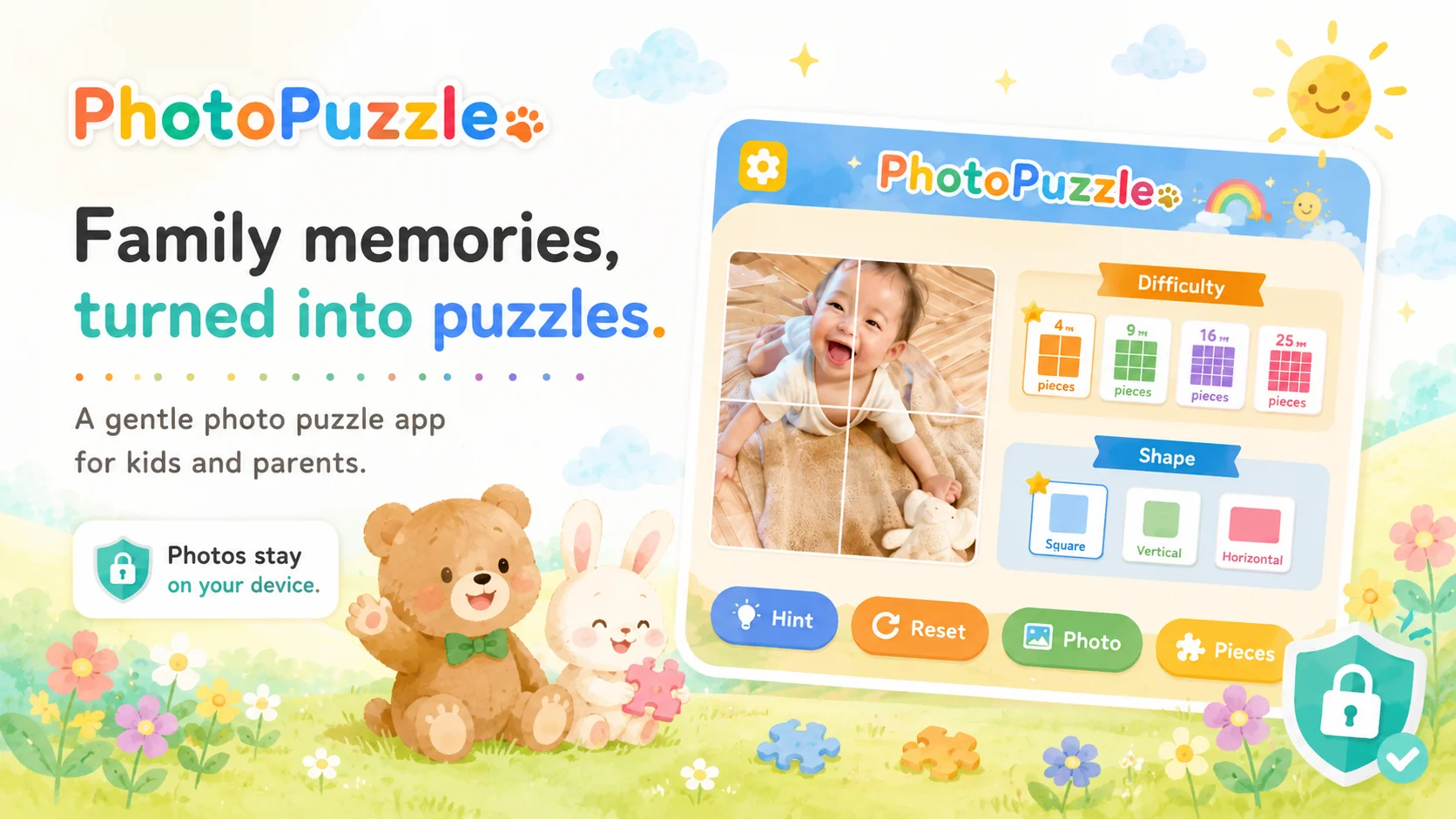 PhotoPuzzle screen preview